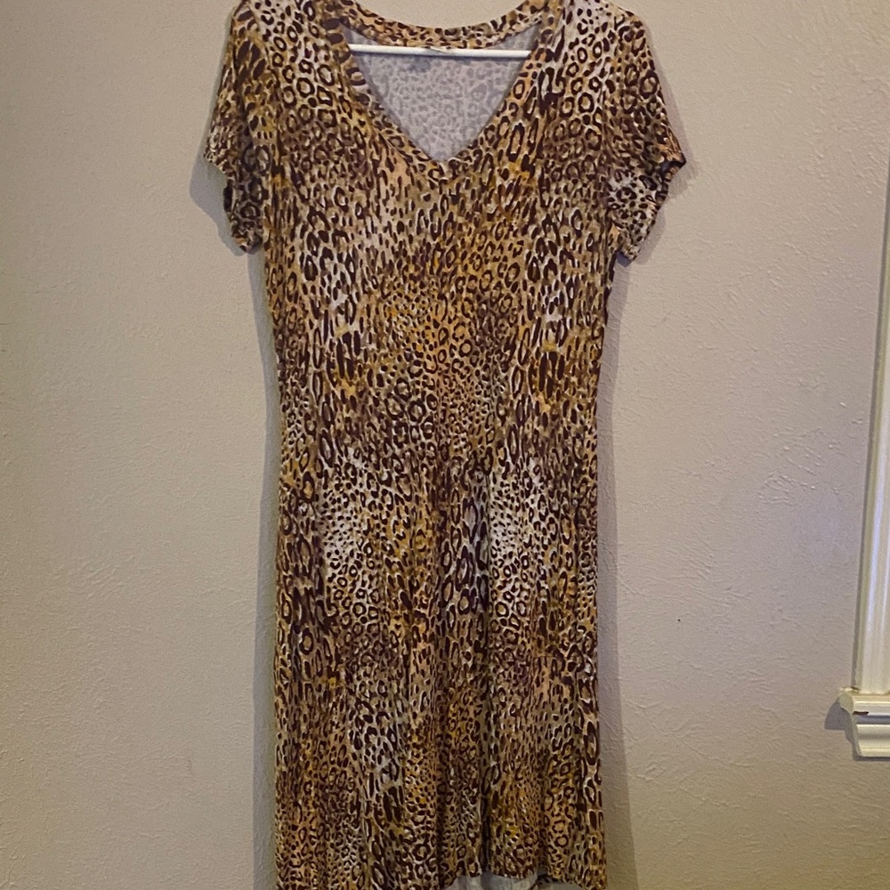 Cato Brown Leopard Print Mini Dress